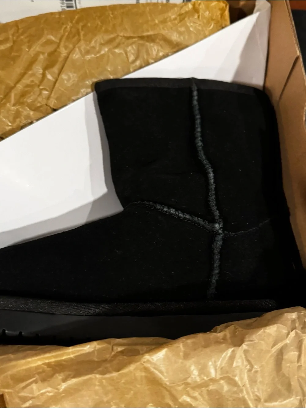 Ugg koolaburra Black Fleece-Lined Winter Boots with bow lace Trim size 1